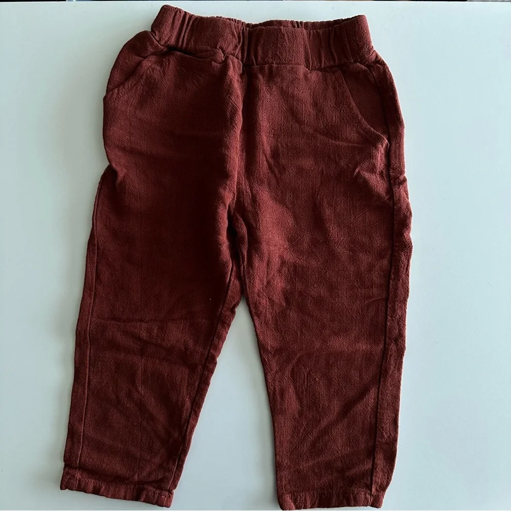 Toddler Rust Colored Long Woven Set Size 2T